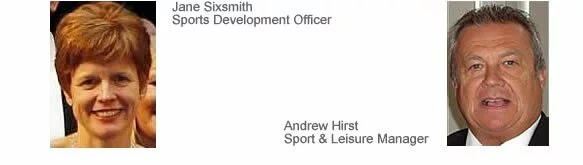 Jane Sixsmith Sports Development Officer and Andrew Hirst Sport & Leisure Manager
